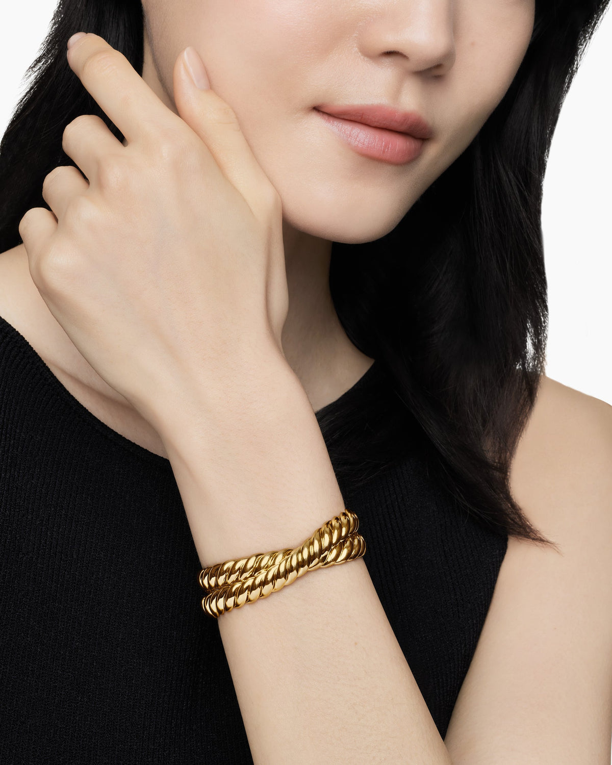 David Yurman Sculpted Cable Double Wrap Bracelet David Yurman Women’s