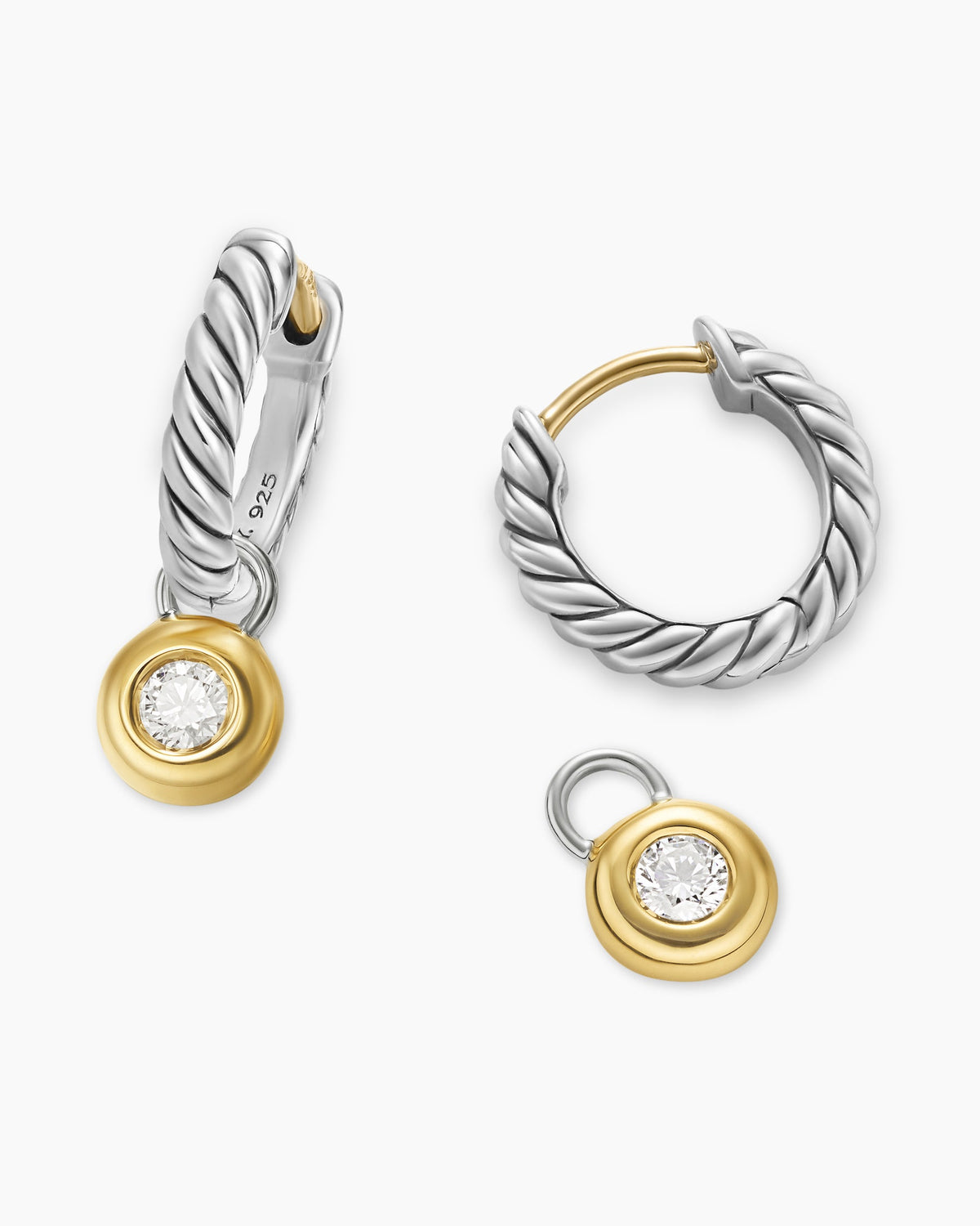 David Yurman Petite Cable Huggie Drop Earrings David Yurman Women’s