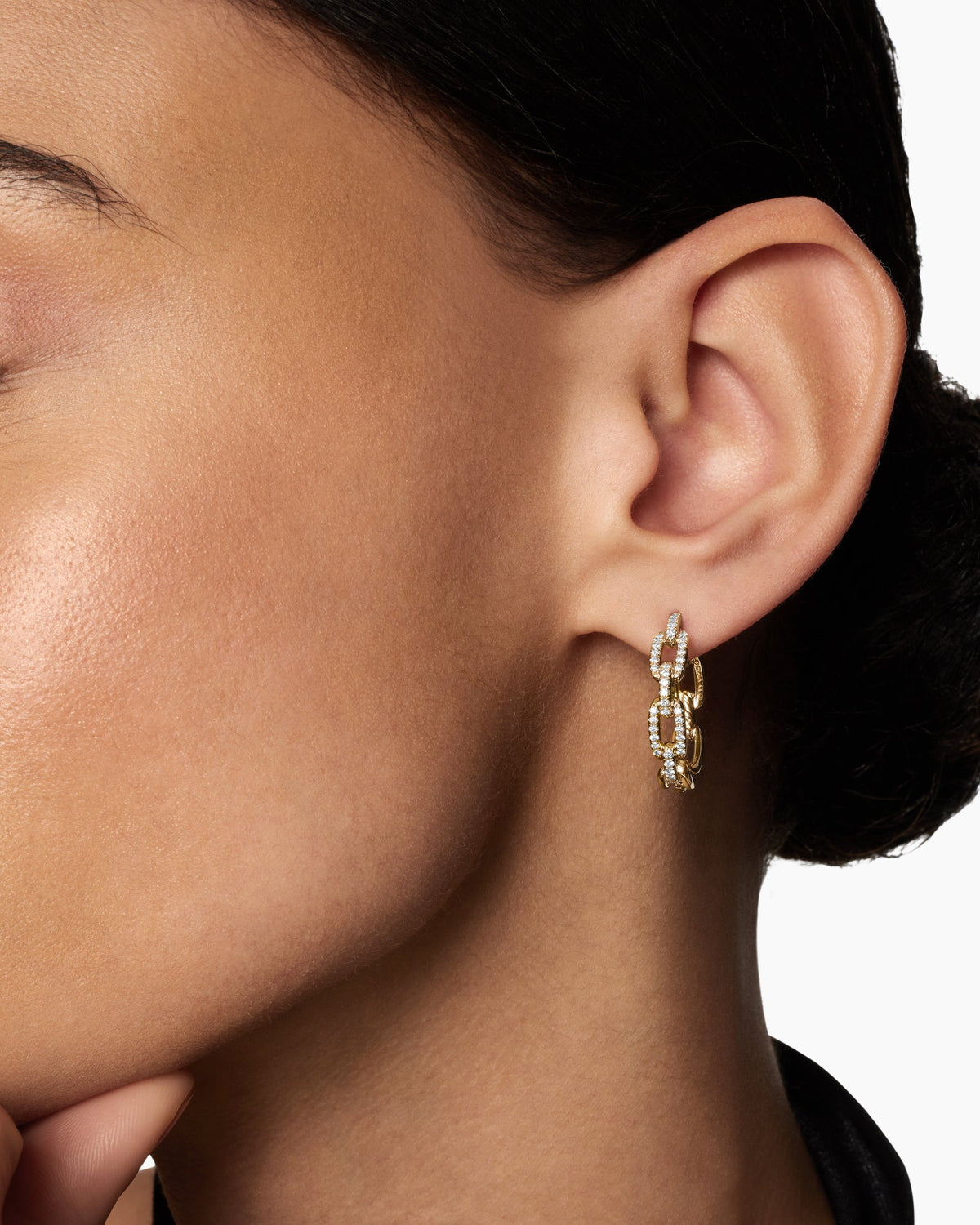 David Yurman Stax Chain Link Hoop Earrings David Yurman Women’s