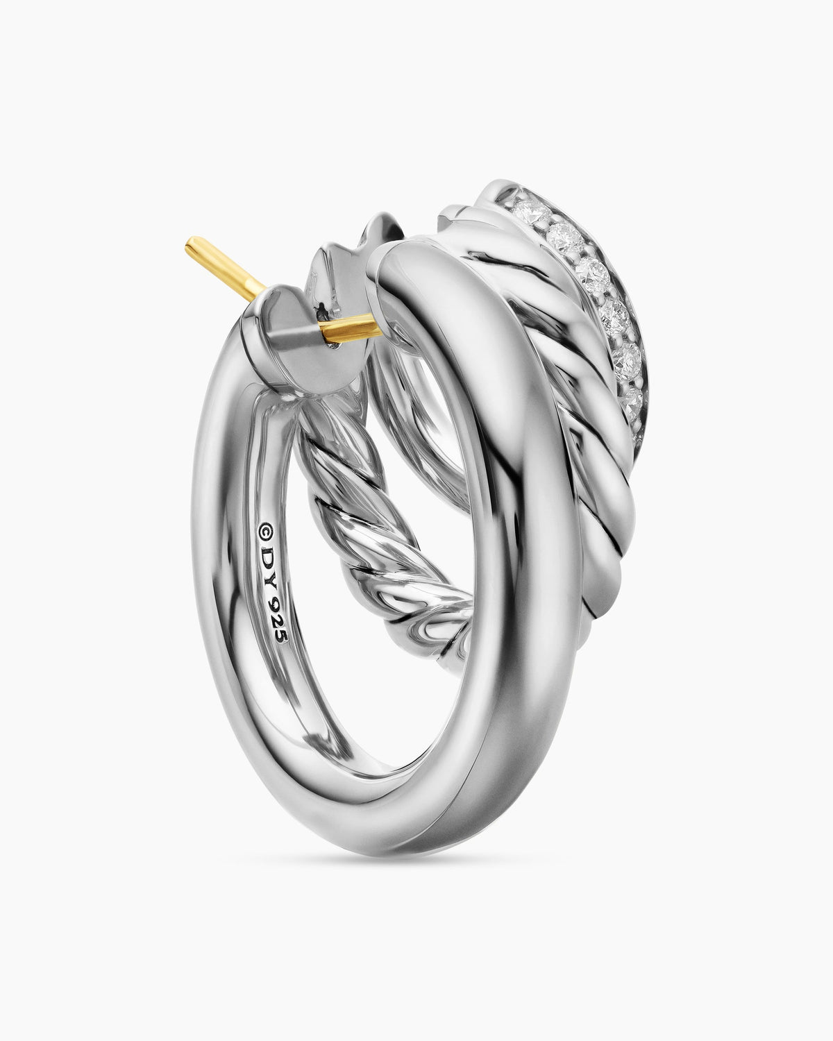 David Yurman DY Mercer Three Row Hoop Earrings David Yurman Women’s