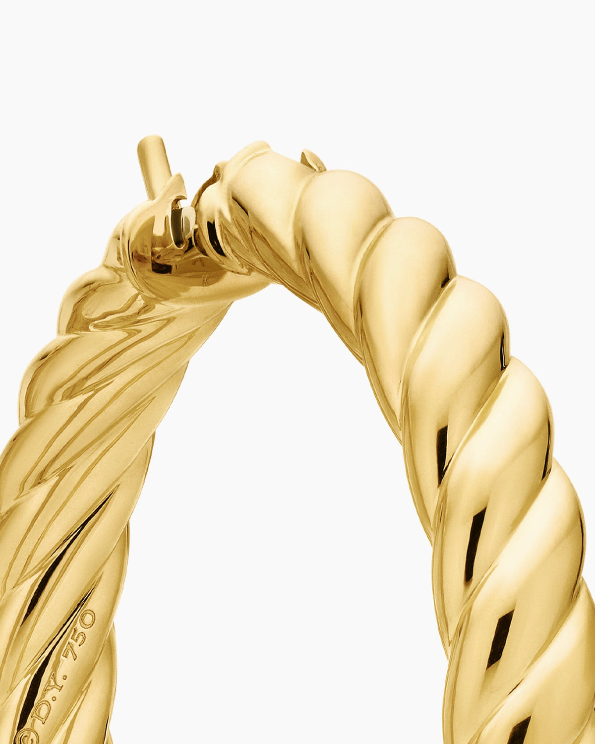 David Yurman Sculpted Cable Hoop Earrings in 18K Yellow Gold, 38mm David Yurman Women’s