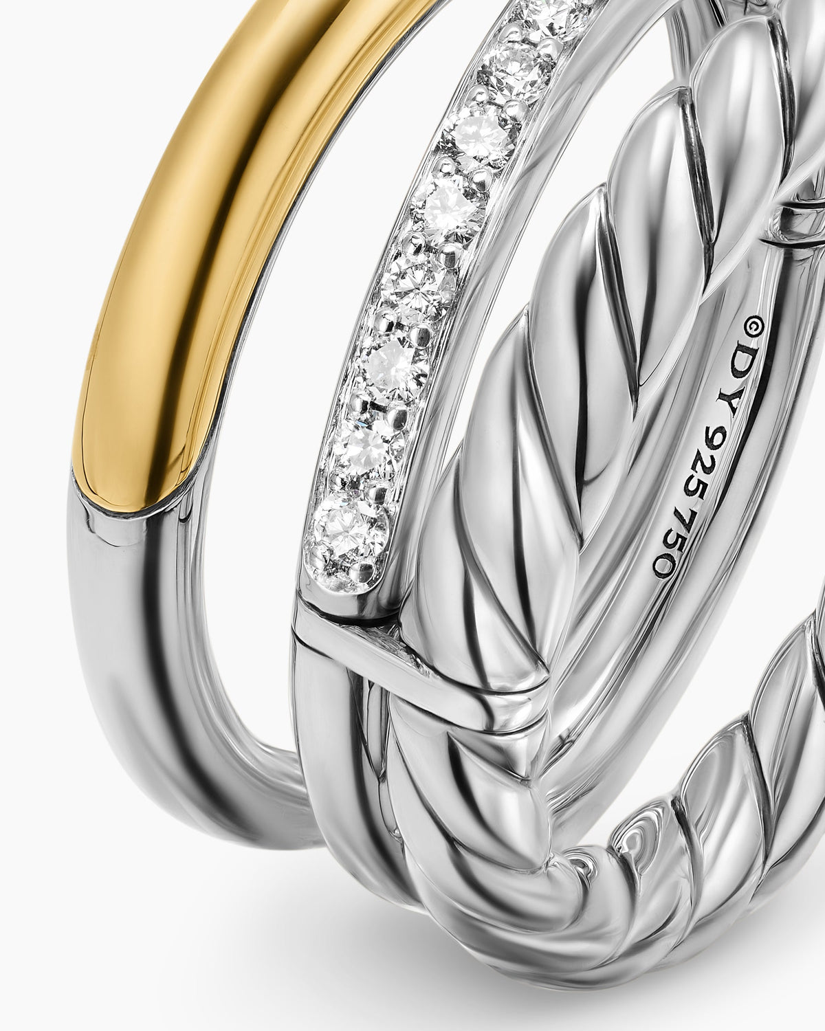 David Yurman DY Mercer Three Row Ring David Yurman Women’s