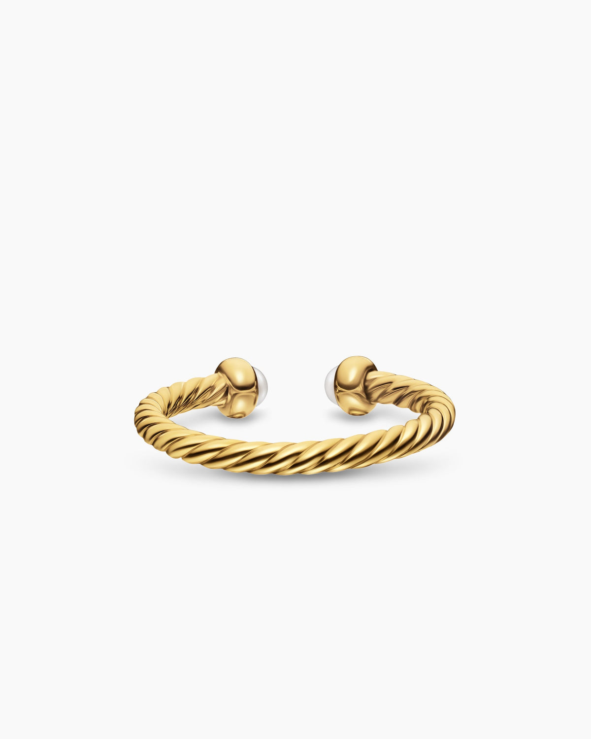 David Yurman Micro Cablespira Flex Open Ring in 18K Yellow Gold, 2.5mm David Yurman Women’s
