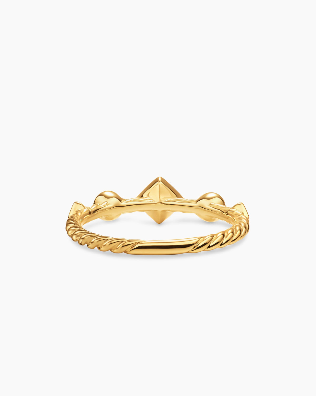 David Yurman Cable Band Ring in 18K Yellow Gold with Diamonds, 1.7mm David Yurman Women’s