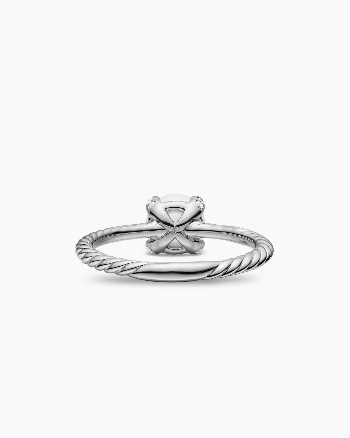David Yurman Pearl Classics Ring in Sterling Silver with Diamonds, 2mm David Yurman Women’s
