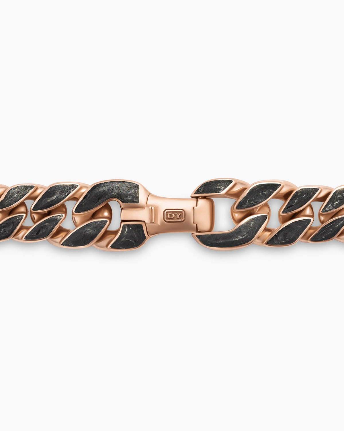 David Yurman Mens Curb Chain Necklace in 18K Rose Gold with Diamonds, 8mm David Yurman Men’s