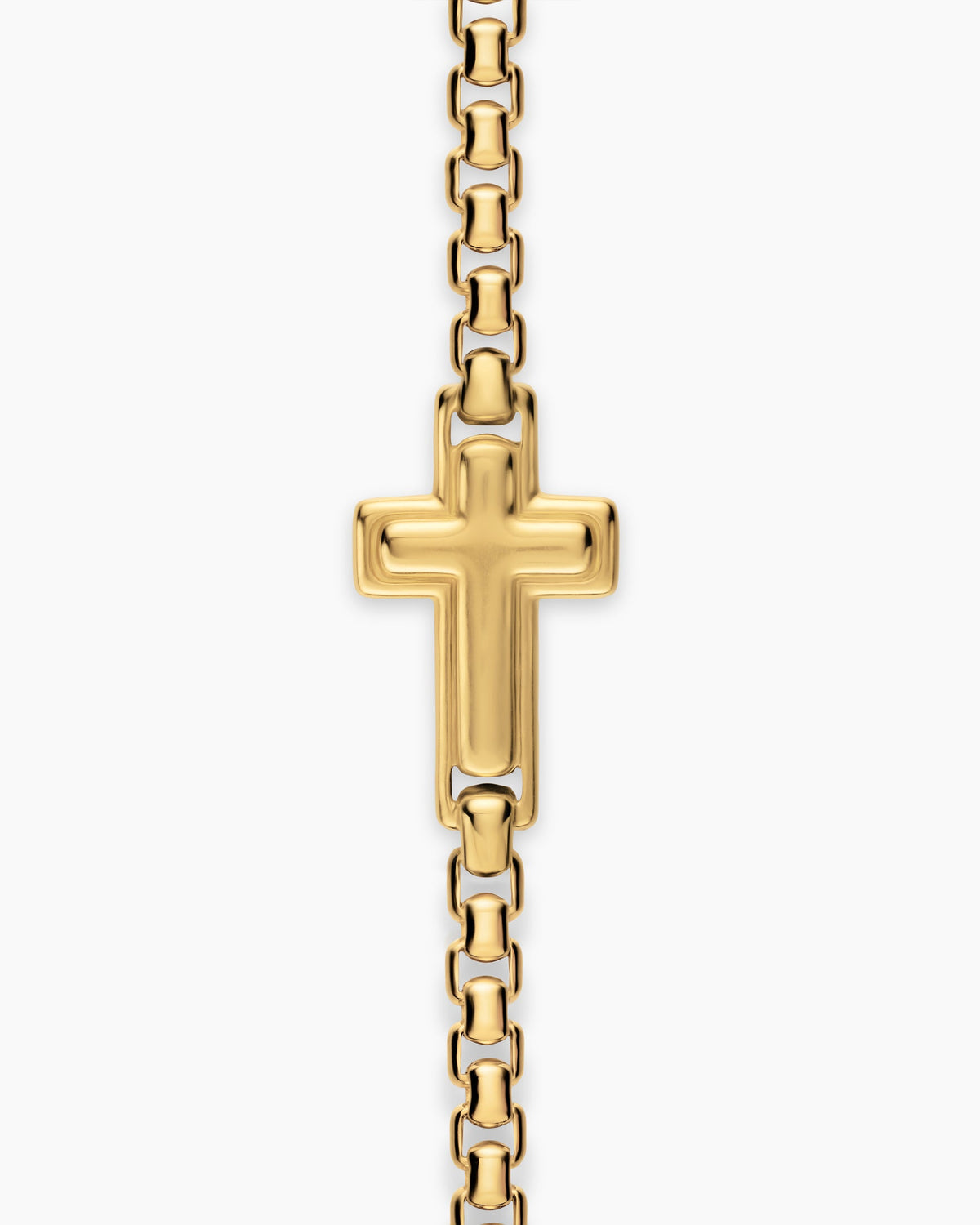 David Yurman Mens Cross Station Necklace in 18K Yellow Gold, 3.4mm David Yurman Men’s