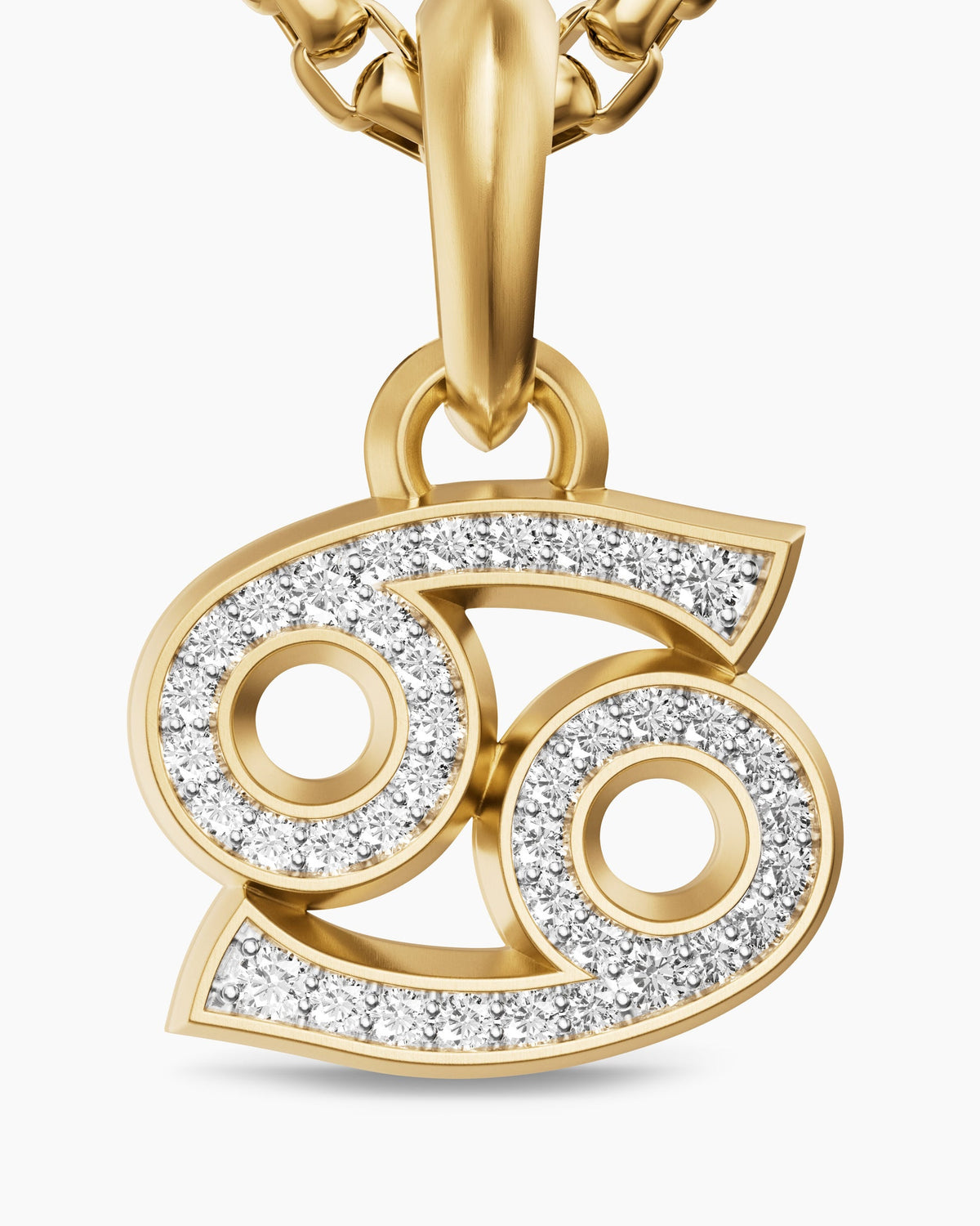 David Yurman Mens Cancer Amulet in 18K Yellow Gold with Diamonds, 17mm David Yurman Men’s