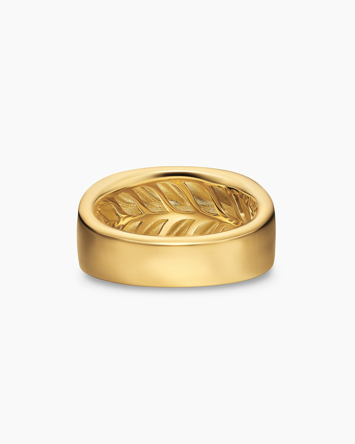 David Yurman Mens Chevron Three Sided Signet Ring in 18K Yellow Gold, 12.5mm David Yurman Men’s