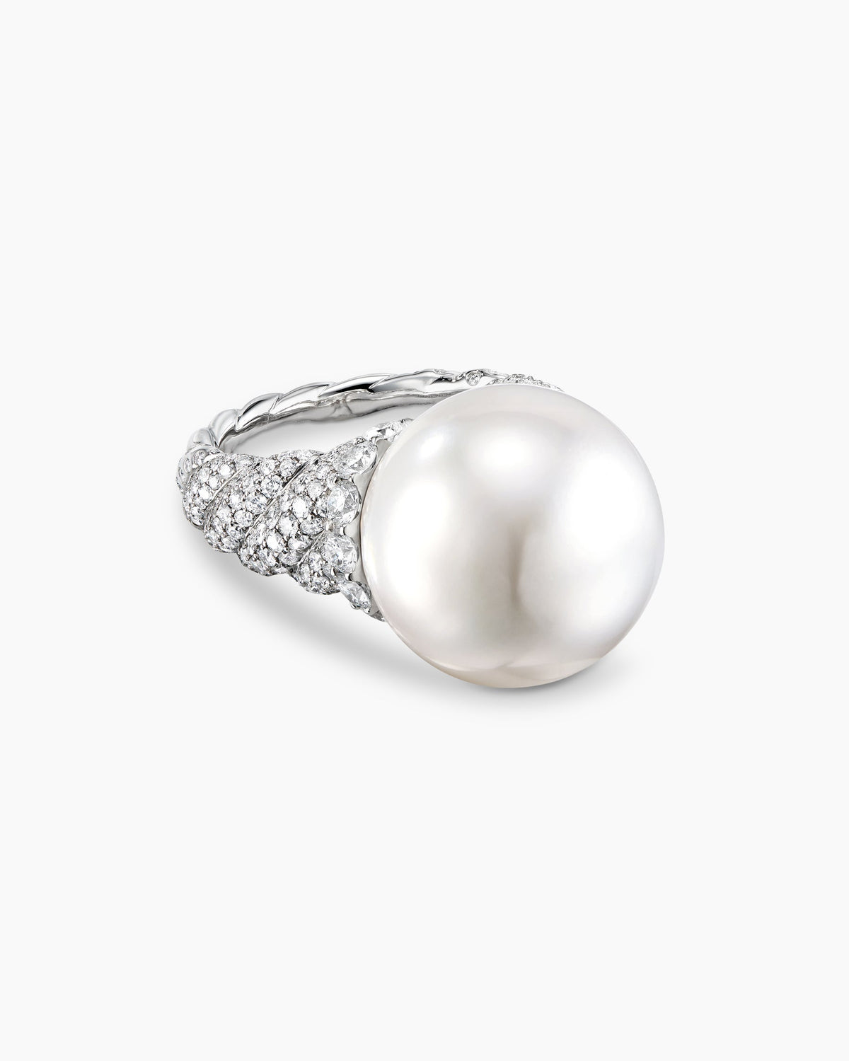 David Yurman DY Lumina Pearl Sculpted Cable Ring David Yurman High Jewelry