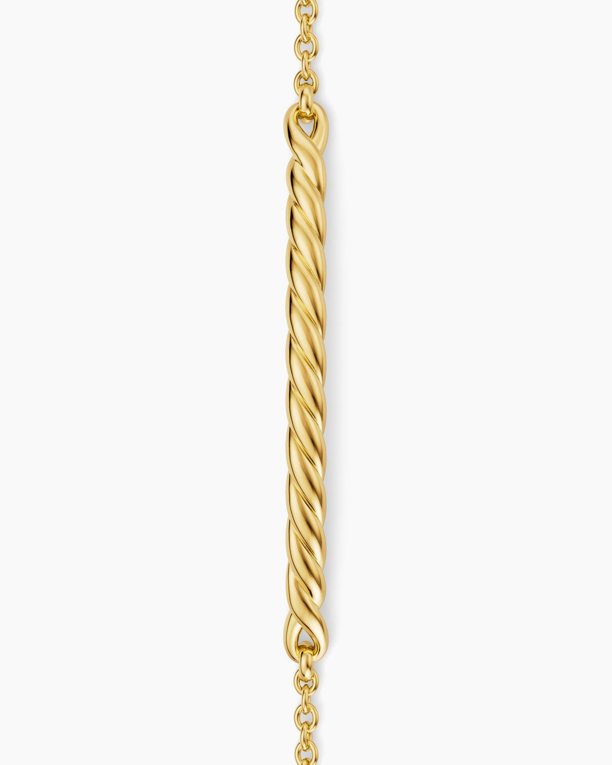 David Yurman Sculpted Cable Bar Chain Bracelet in 18K Yellow Gold, 2mm David Yurman Women’s