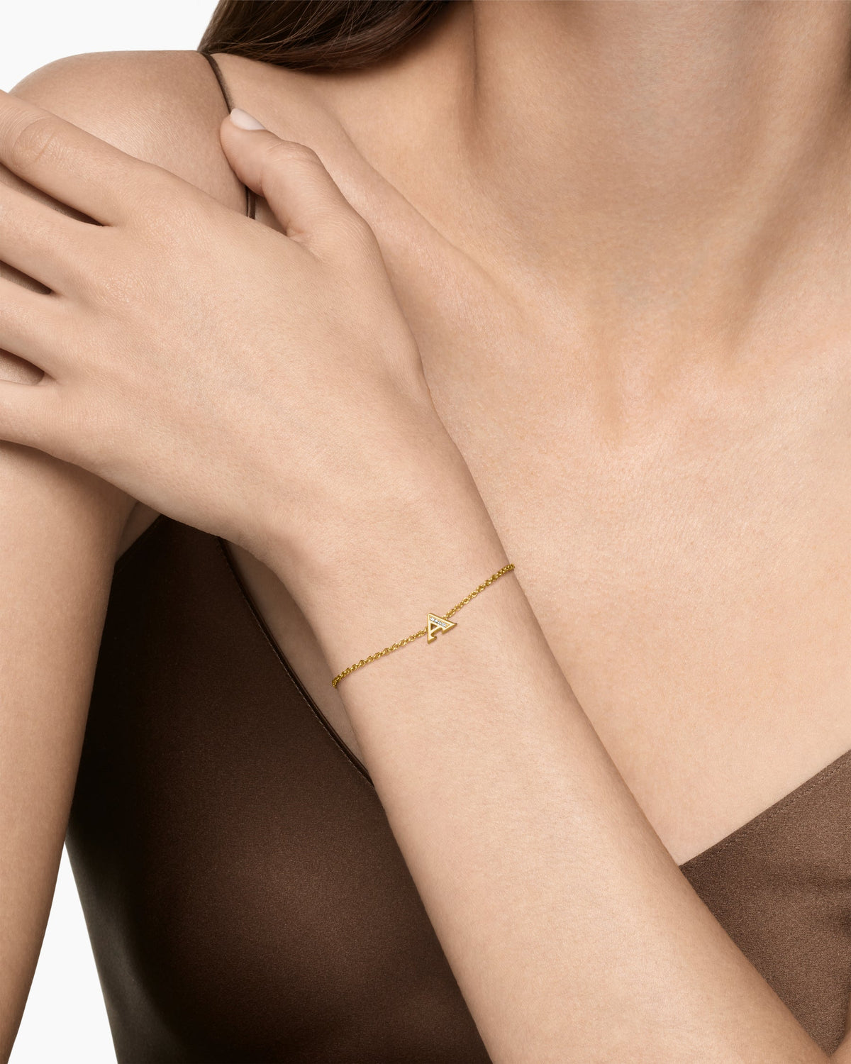 David Yurman Petite Pavé Initial Chain Bracelet David Yurman Women’s