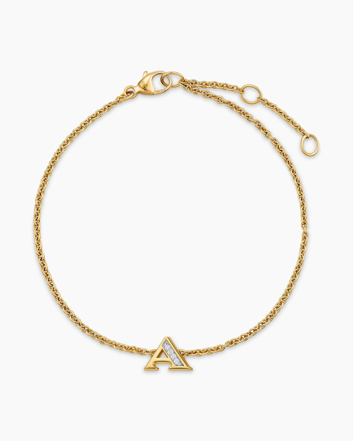 David Yurman Petite Pavé Initial Chain Bracelet David Yurman Women’s