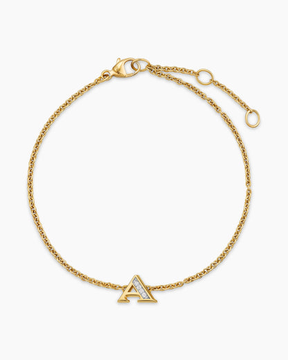 David Yurman Petite Pavé Initial Chain Bracelet David Yurman Women’s