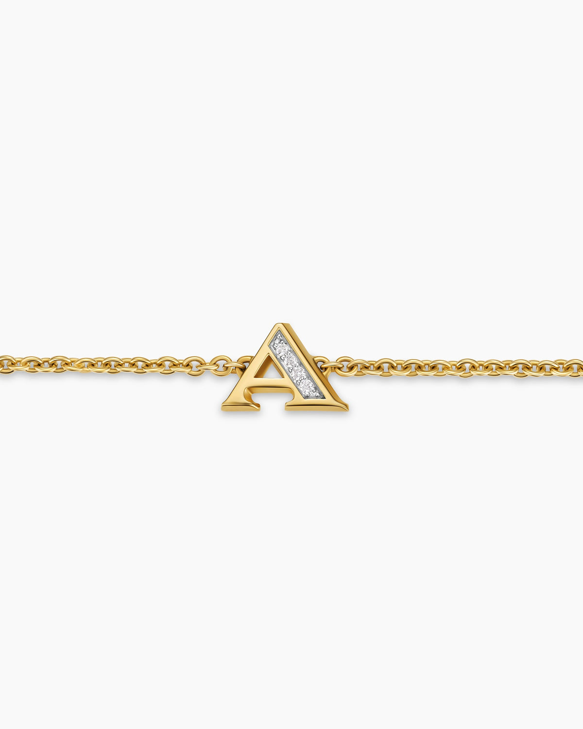 David Yurman Petite Pavé Initial Chain Bracelet David Yurman Women’s