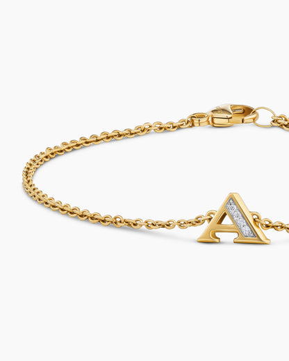 David Yurman Petite Pavé Initial Chain Bracelet David Yurman Women’s