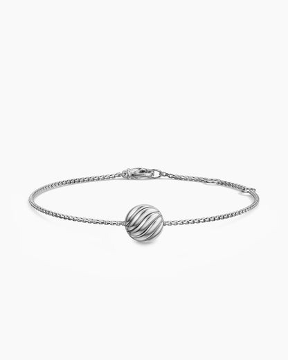 David Yurman Sculpted Cable Center Station Chain Bracelet in Sterling Silver, 10mm David Yurman Women’s