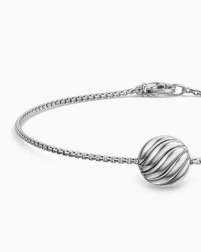 David Yurman Sculpted Cable Center Station Chain Bracelet in Sterling Silver, 10mm David Yurman Women’s