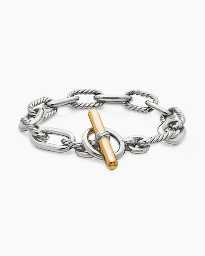 David Yurman DY Madison Toggle Chain Bracelet in Sterling Silver with 18K Yellow Gold, 11mm David Yurman Women’s