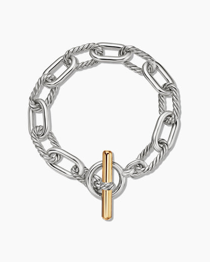 David Yurman DY Madison Toggle Chain Bracelet in Sterling Silver with 18K Yellow Gold, 11mm David Yurman Women’s