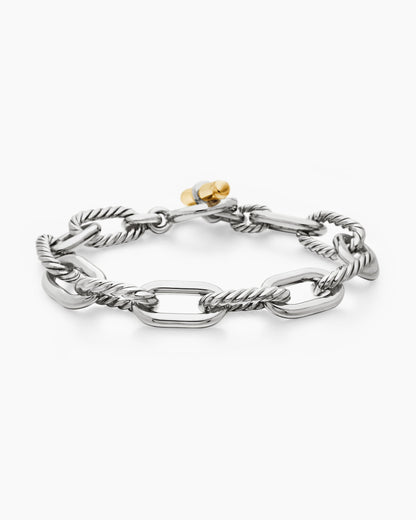 David Yurman DY Madison Toggle Chain Bracelet in Sterling Silver with 18K Yellow Gold, 11mm David Yurman Women’s