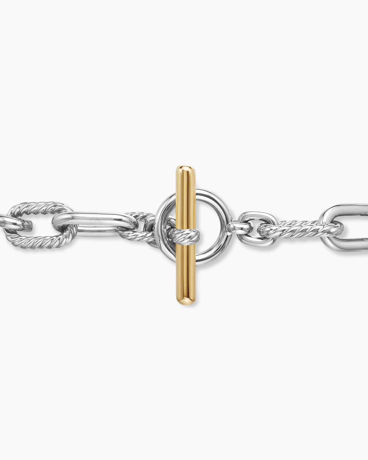 David Yurman DY Madison Toggle Chain Bracelet in Sterling Silver with 18K Yellow Gold, 11mm David Yurman Women’s