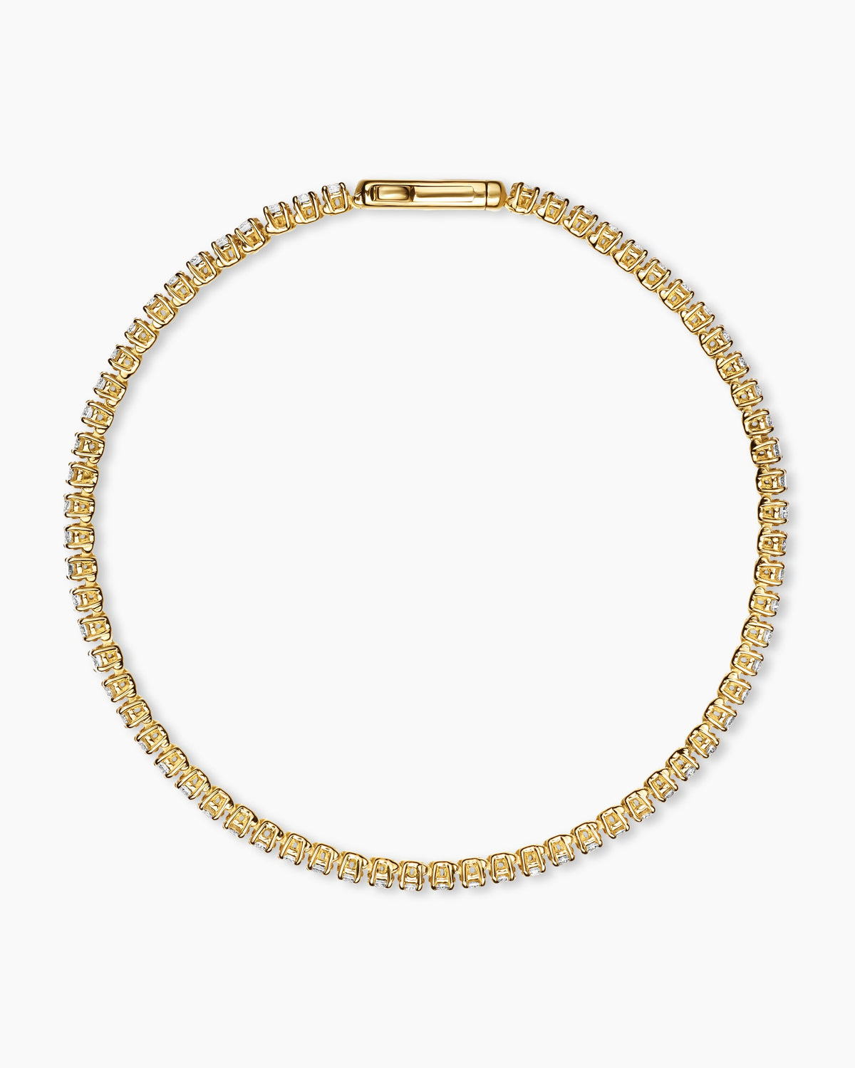 David Yurman Mini Tennis Bracelet in 18K Yellow Gold with Diamonds, 2mm David Yurman Women’s
