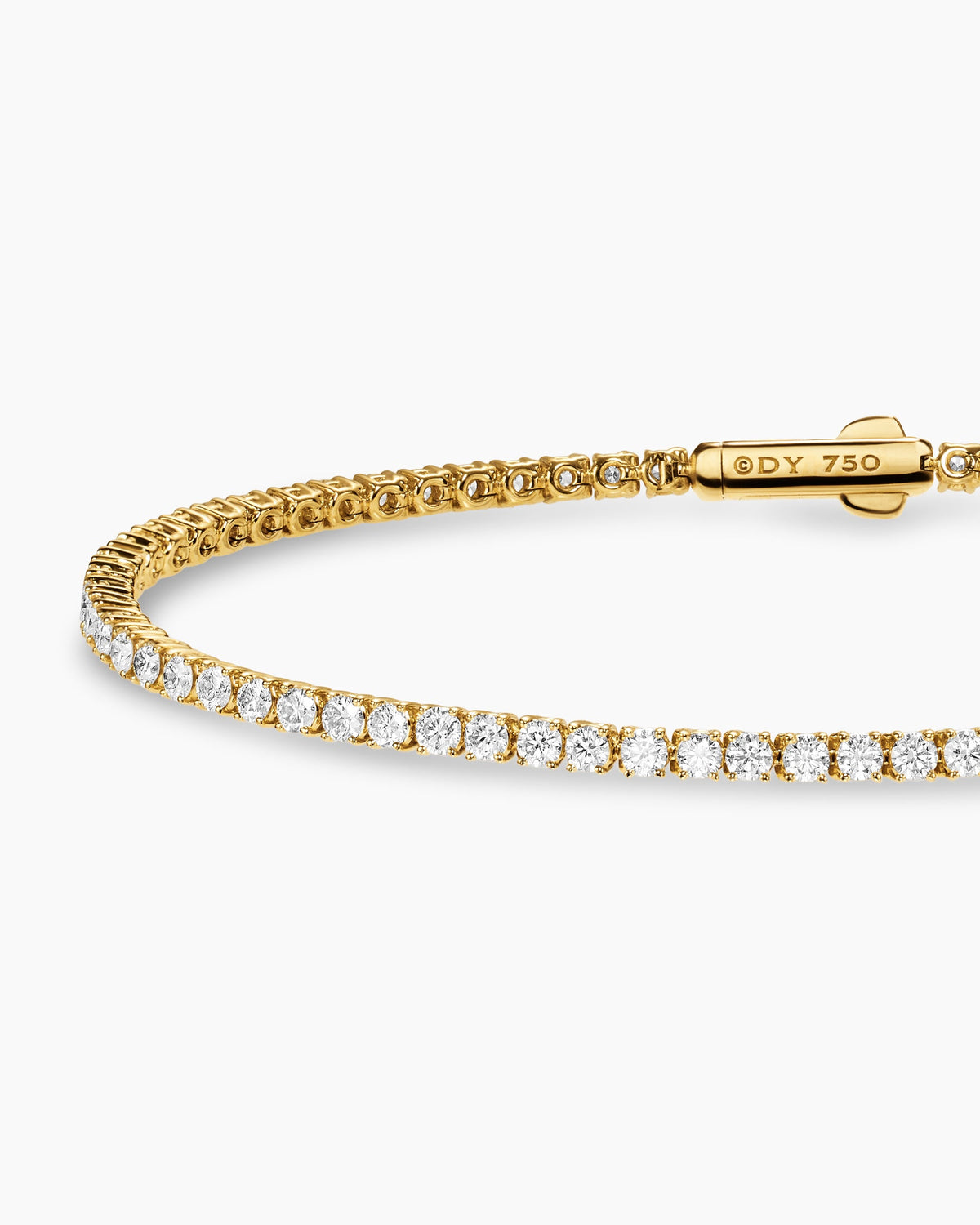David Yurman Mini Tennis Bracelet in 18K Yellow Gold with Diamonds, 2mm David Yurman Women’s