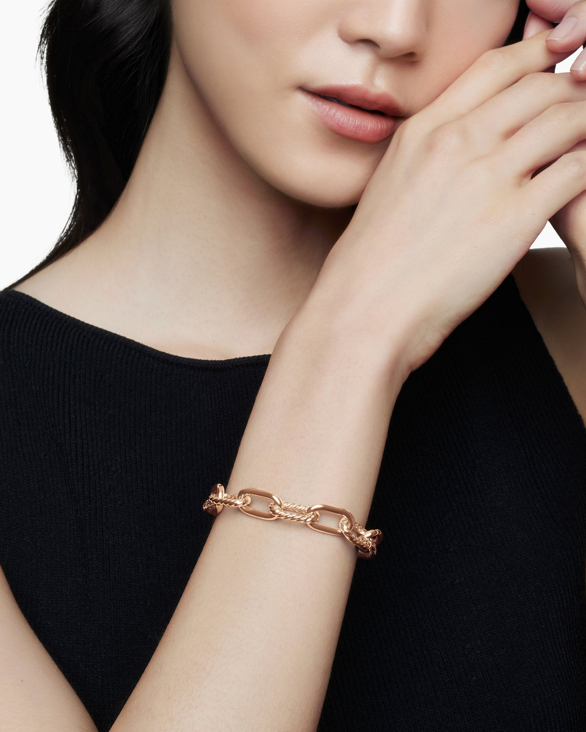 David Yurman DY Madison Chain Bracelet in 18K Rose Gold, 11mm David Yurman Women’s