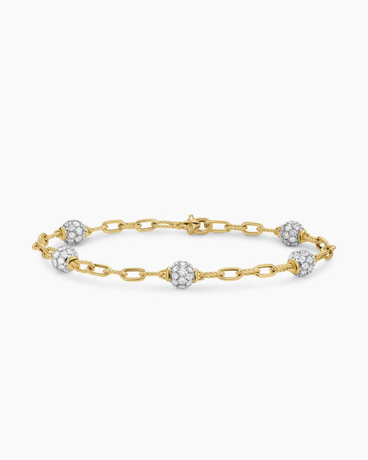 David Yurman DY Madison Pavé Bead Chain Bracelet David Yurman Women’s