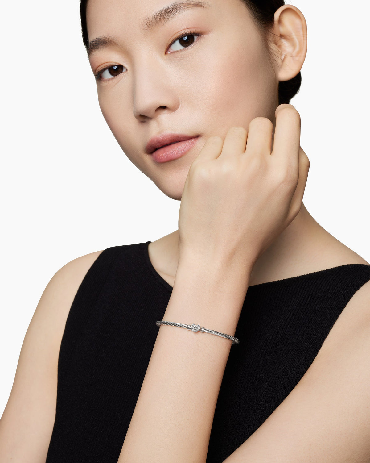 David Yurman Classic Cable Heart Station Bracelet David Yurman Women’s