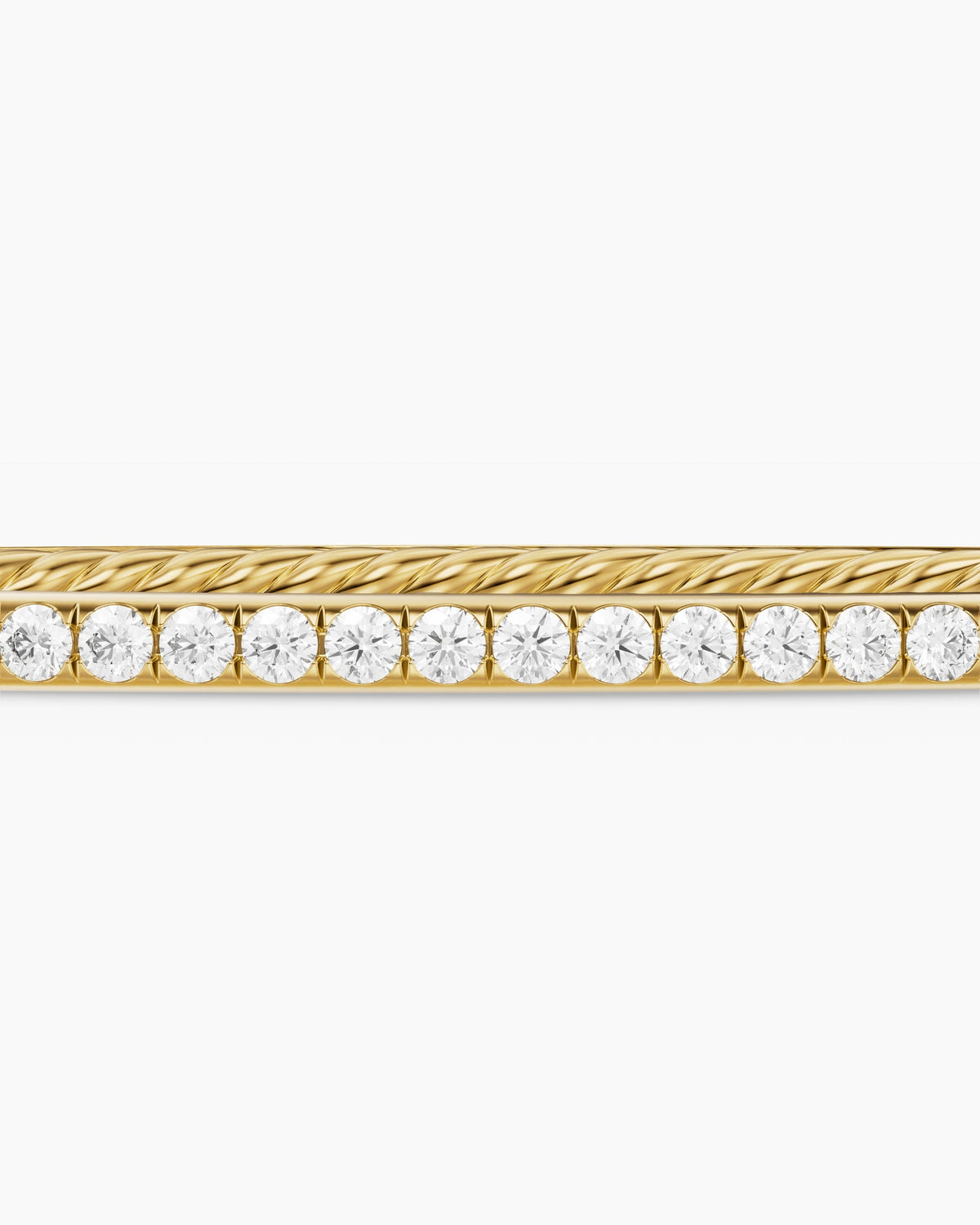 David Yurman Micro Pavé Bracelet in 18K Yellow Gold with Diamonds, 2mm David Yurman Women’s