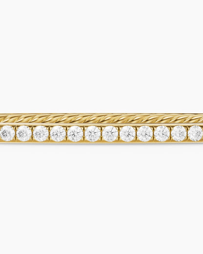 David Yurman Micro Pavé Bracelet in 18K Yellow Gold with Diamonds, 2mm David Yurman Women’s