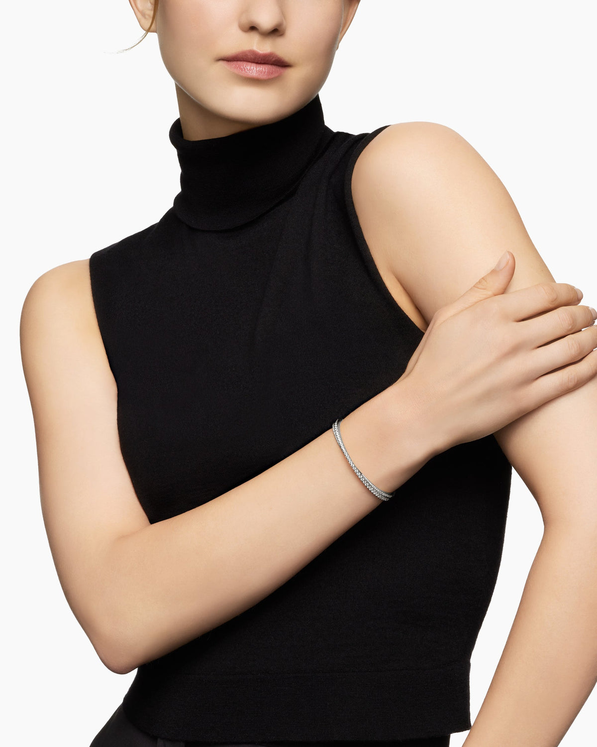 David Yurman Pavé Crossover Two Row Bracelet David Yurman Women’s