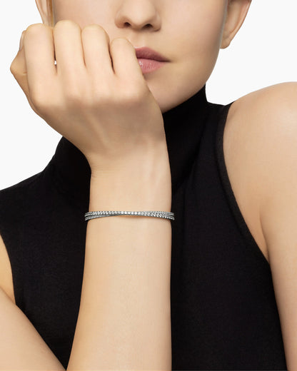 David Yurman Pavé Crossover Two Row Bracelet David Yurman Women’s
