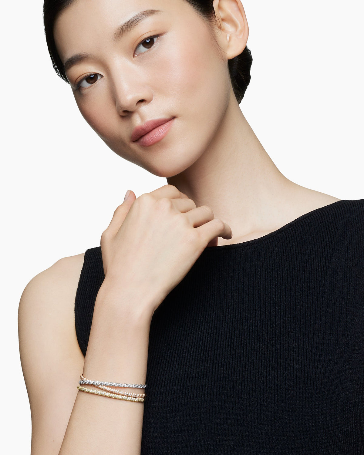 David Yurman Sculpted Cable Flex Three Row Bracelet David Yurman Women’s