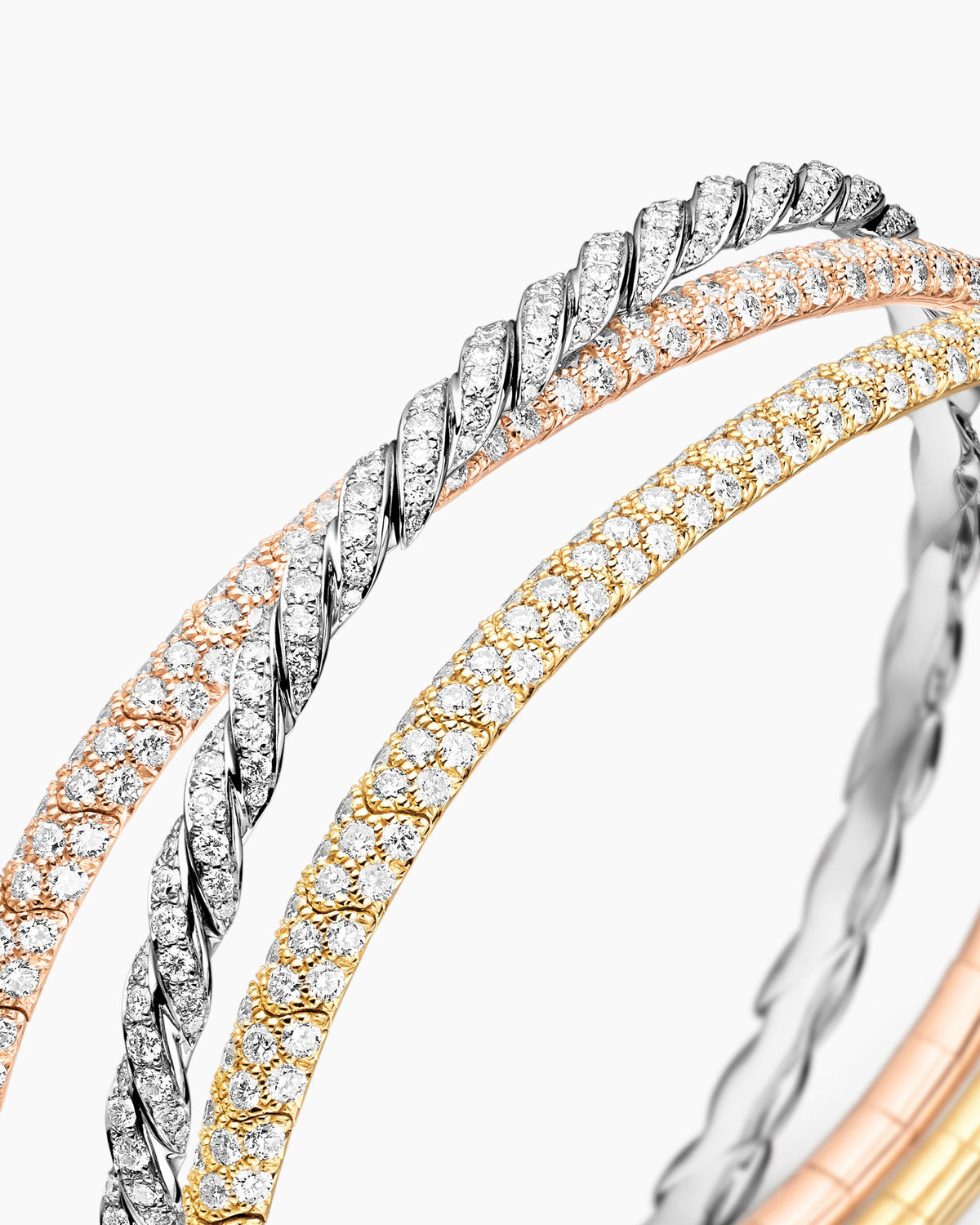 David Yurman Sculpted Cable Flex Three Row Bracelet David Yurman Women’s