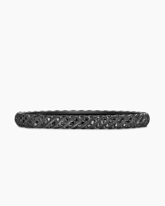 David Yurman Sculpted Cable Bangle Bracelet in Black Titanium with Diamonds, 6.2mm David Yurman Women’s
