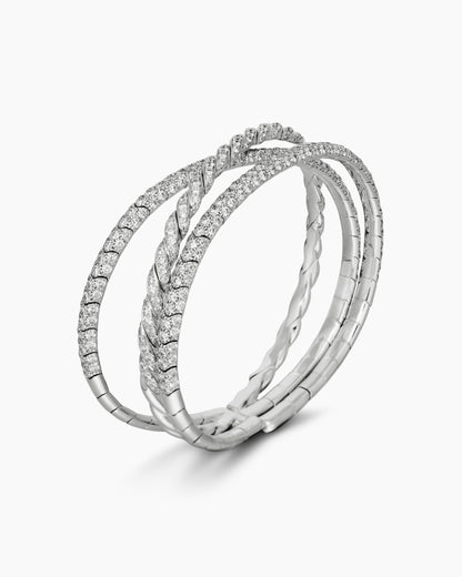 David Yurman Sculpted Cable Flex Three Row Bracelet David Yurman Women’s