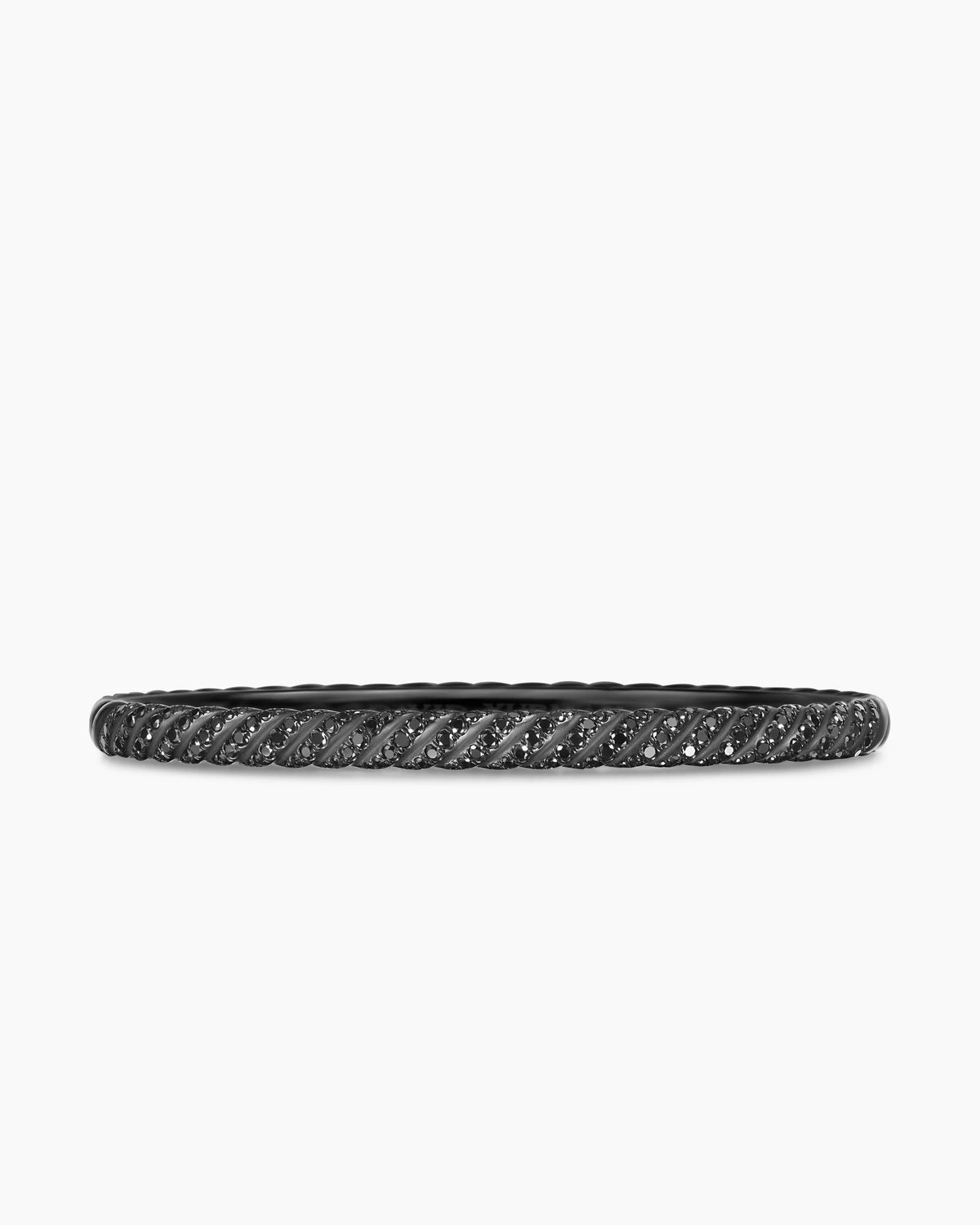 David Yurman Sculpted Cable Bangle Bracelet in Black Titanium with Diamonds, 4.6mm David Yurman Women’s