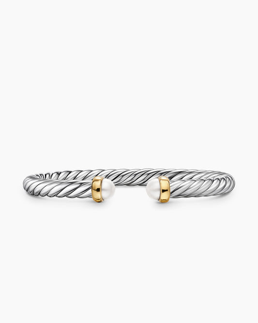 David Yurman Cable Flex Bracelet in Sterling Silver with 14K Yellow Gold, 6mm David Yurman Women’s