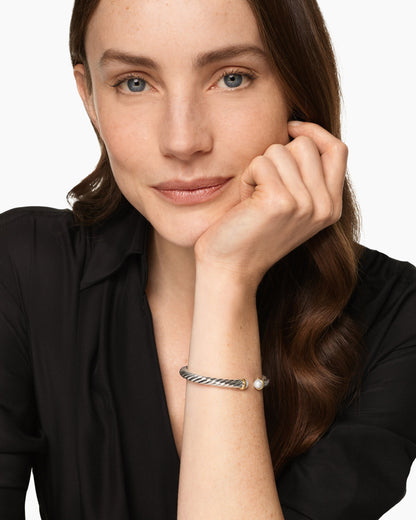 David Yurman Cable Flex Bracelet in Sterling Silver with 14K Yellow Gold, 6mm David Yurman Women’s