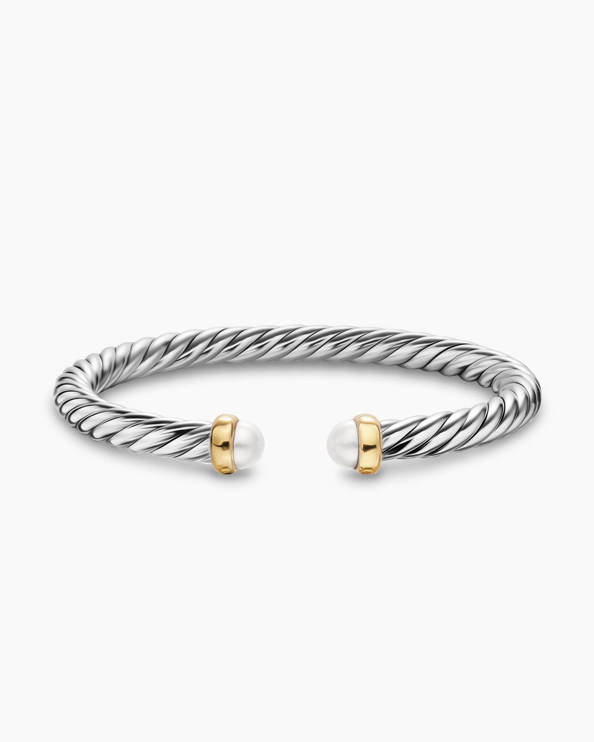 David Yurman Cable Flex Bracelet in Sterling Silver with 14K Yellow Gold, 6mm David Yurman Women’s