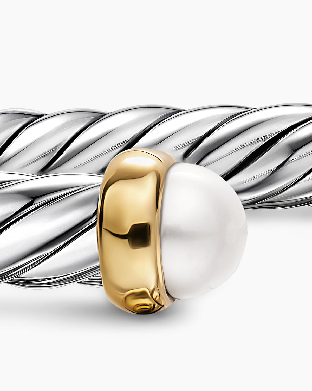 David Yurman Cable Flex Bracelet in Sterling Silver with 14K Yellow Gold, 6mm David Yurman Women’s