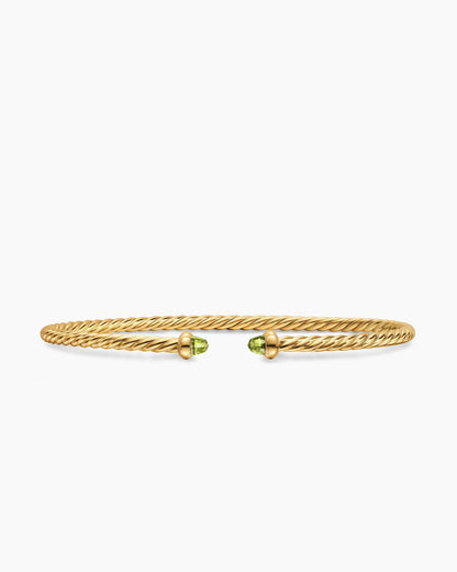 David Yurman Micro Cablespira Flex Bracelet in 18K Yellow Gold, 2.6mm David Yurman Women’s