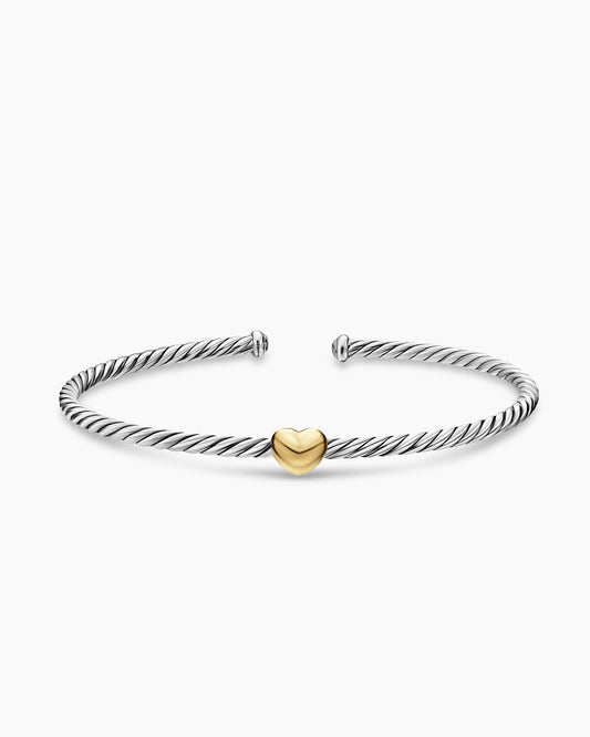 David Yurman Micro Cable Flex Heart Station Bracelet David Yurman Women’s