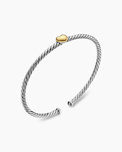 David Yurman Micro Cable Flex Heart Station Bracelet David Yurman Women’s