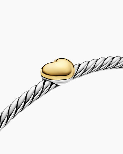 David Yurman Micro Cable Flex Heart Station Bracelet David Yurman Women’s