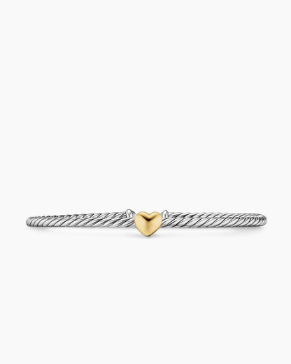David Yurman Micro Cable Flex Heart Station Bracelet David Yurman Women’s
