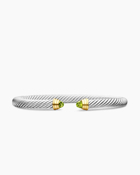 David Yurman Classic Cable Bracelet in Sterling Silver with 14K Yellow Gold, 5mm David Yurman Women’s